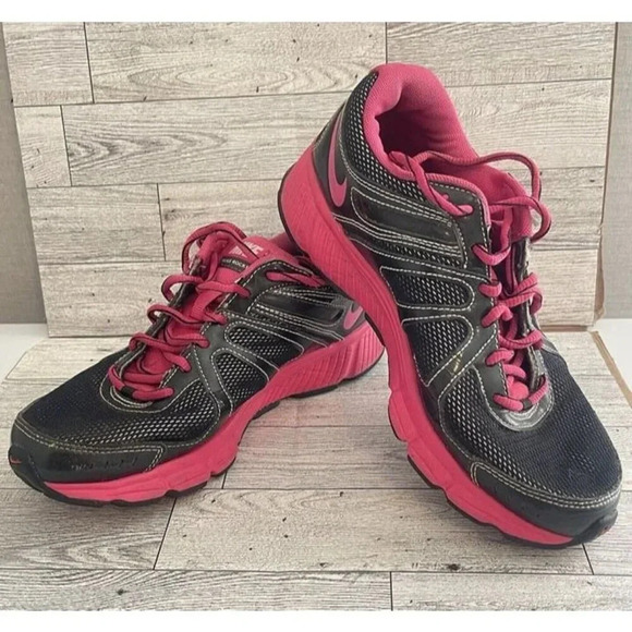 NIKE REAX ROCKET 2 Athletic Running Shoe Sneaker Black Pink US Women's Size 8 - Picture 1 of 12